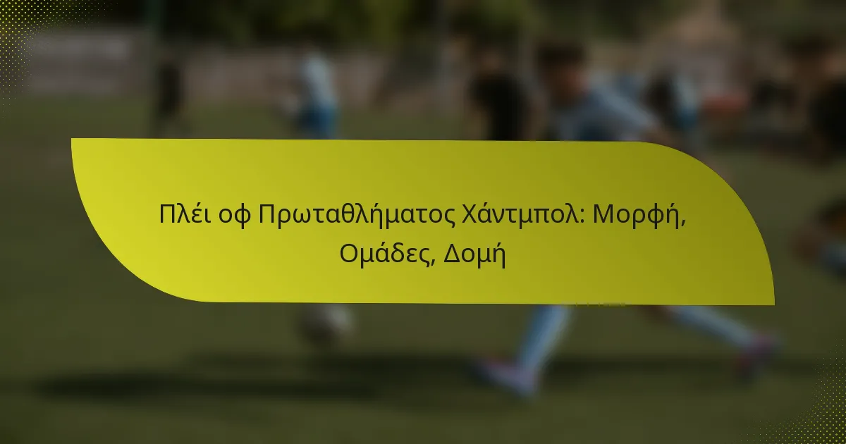 Πλέι οφ Πρωταθλήματος Χάντμπολ: Μορφή, Ομάδες, Δομή