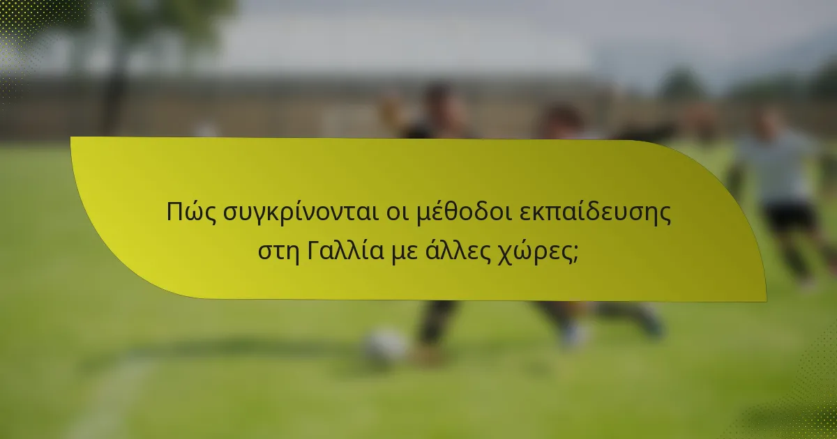 Πώς συγκρίνονται οι μέθοδοι εκπαίδευσης στη Γαλλία με άλλες χώρες;